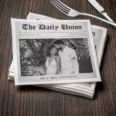 Serviette En Papier Article journal Mariage Réception