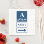 Serviette En Papier Artisan Studio Signer flèche directionnelle (En situation)