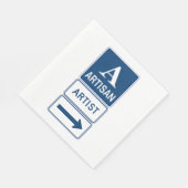 Serviette En Papier Artisan Studio Signer flèche directionnelle (Coin)