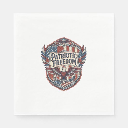 Serviette En Papier Artiste de patchwork patriotique (Devant)