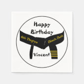 Serviette En Papier Arts martiaux 4e Degré Ceinture noire Anniversaire (Devant)