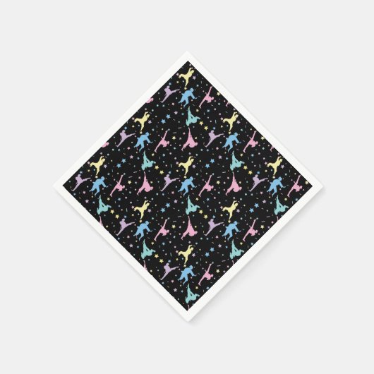 Serviette En Papier Arts martiaux Karate Étoiles Abstraites Étincelles (Coin)