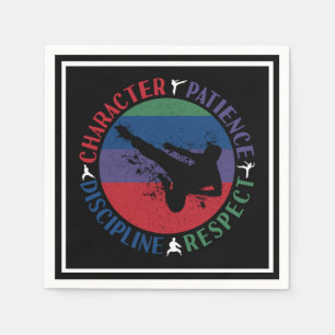 Serviette En Papier Arts martiaux - Valeurs fondamentales du karaté