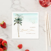 Serviette En Papier ArtsApp Tropical Paradise Faux Gold Calligraphy (En situation)
