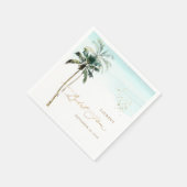 Serviette En Papier ArtsApp Tropical Paradise Faux Gold Calligraphy (Coin)