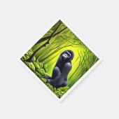 Serviette En Papier Artsy Abstrait Jungle Gorilla (Coin)