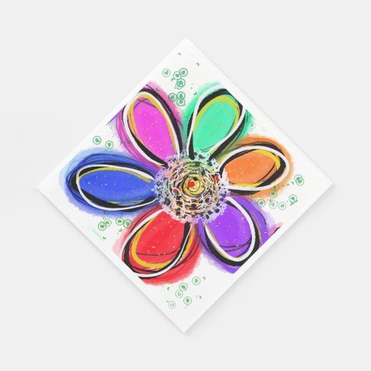 Serviette En Papier Artsy aquarelle Floral (Coin)