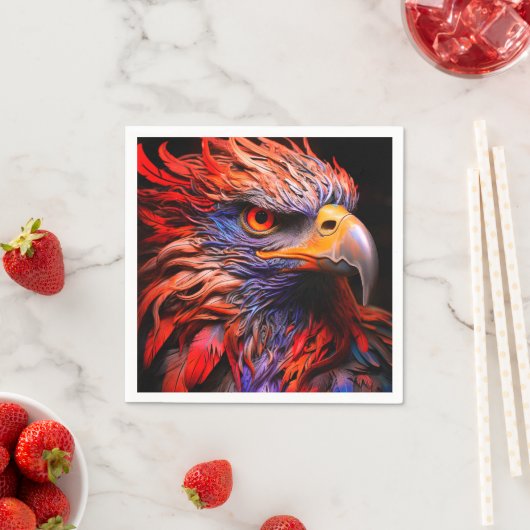 Serviette En Papier Artsy Bird (En situation)