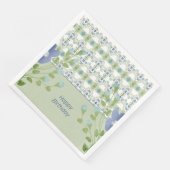 Serviette En Papier Artsy Blue Floral (Coin)