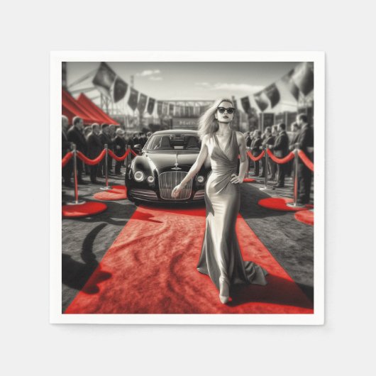 Serviette En Papier Artsy Lady (Devant)
