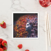 Serviette En Papier Artsy Lady (En situation)
