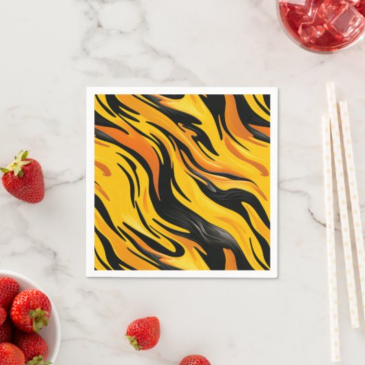 Serviette En Papier Artsy strié (En situation)