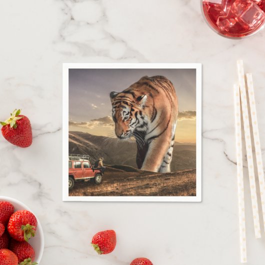 Serviette En Papier Artsy Tiger (En situation)