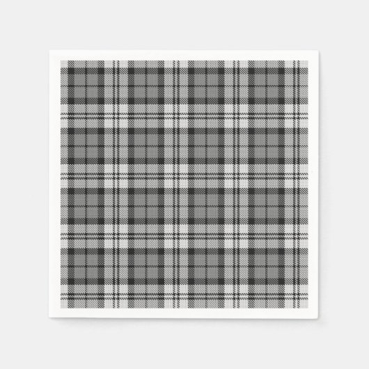 Serviette En Papier Ash Grey Blackwatch Campbell Tartan Plaid (Devant)