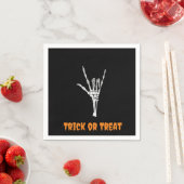 Serviette En Papier ASL Skeleton ILY Main - Trick ou Treat! (En situation)