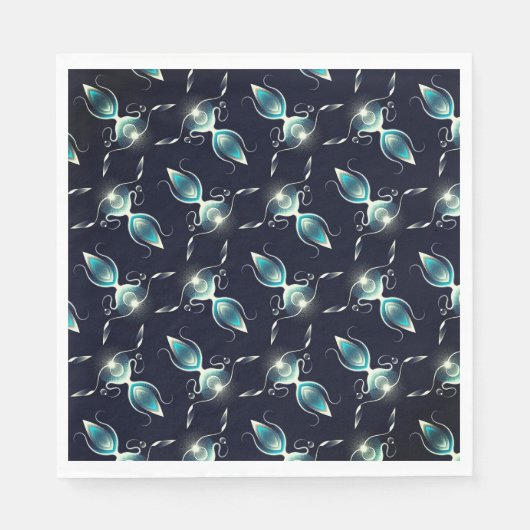 Serviette En Papier Aspect élégant des pierres bleues avec lumière bri (Devant)