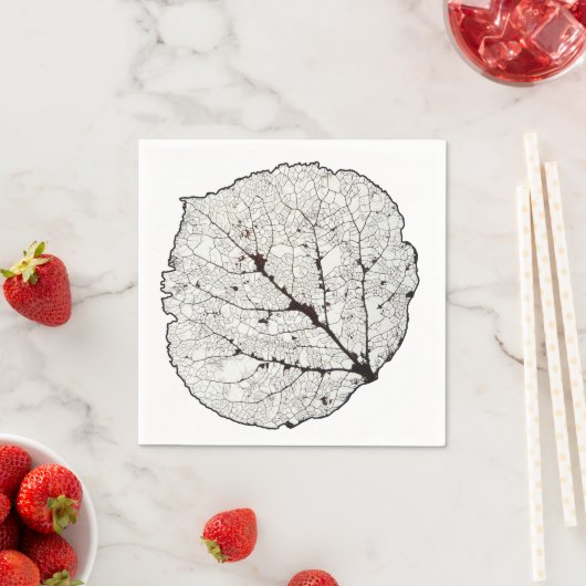 Serviette En Papier Aspen Feuille Squelette 1 (En situation)