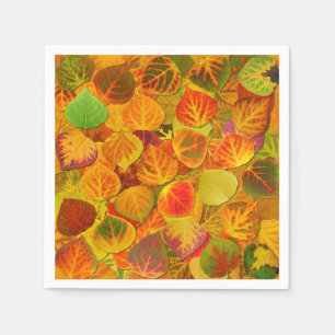 Serviette En Papier Aspen Feuilles Collage Solid Medley 1