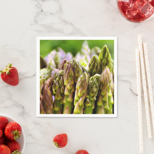 Serviette En Papier Asperge (En situation)