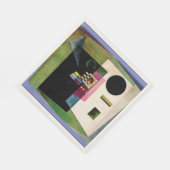 Serviette En Papier Asserting, abstract painting by Kandinsky, (Coin)