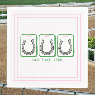 Serviette En Papier Assez chanceux pour Mahj Derby Fers à cheval Mahjo