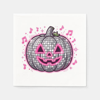 Serviette En Papier Assiette de fête Halloween Citrouille Disco Rose