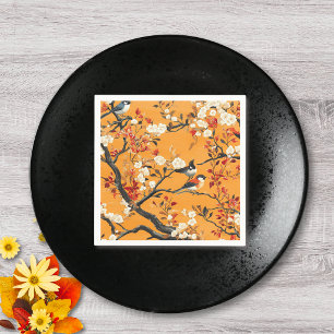 Serviette En Papier Assiette en papier chinoiserie automne élégant