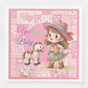 Serviette En Papier Assiette en papier Cowgirl bébé occidentale