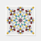 Serviette En Papier Assiettes En Carton Marocain Zelije ! Zell Marocai (Devant)