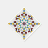 Serviette En Papier Assiettes En Carton Marocain Zelije ! Zell Marocai (Coin)