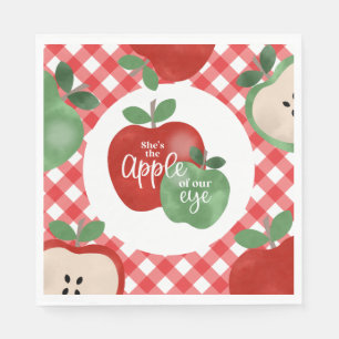 Serviette En Papier Assiettes en papier pour 1er anniversaire Apple of