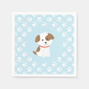 Serviette En Papier Assiettes pour fête d'anniversaire de chiot avec e