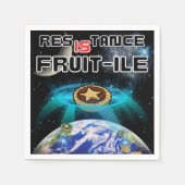 Serviette En Papier Assimilation des minces tartes de la Terre (Devant)