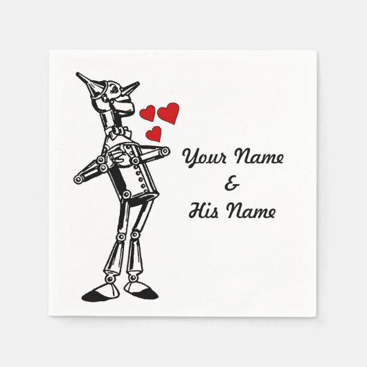 Serviette En Papier assistant de chaulette de mariage personnalisé d'O (Devant)