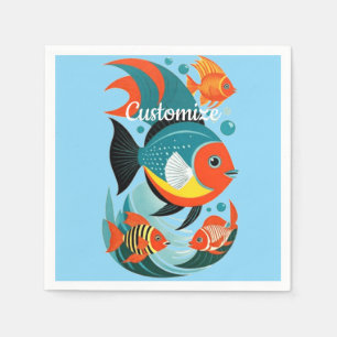 Serviette En Papier Assortiment de poissons tropicaux Thunder_Cove