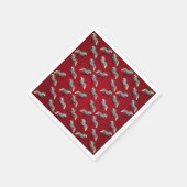 Serviette En Papier Astrid en rouge (Coin)