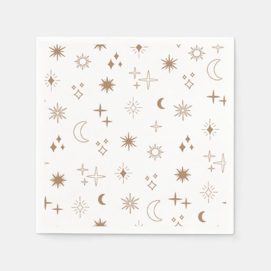 Serviette En Papier Astrologie Star Motif (Devant)