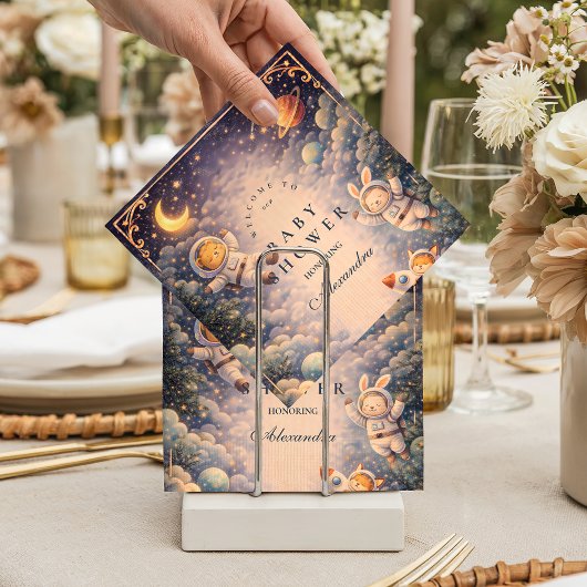 Serviette En Papier Astronaut Animals Space Baby Shower