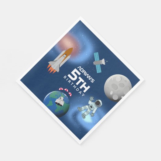 Serviette En Papier Astronaut dans l'espace Galaxie Thème Anniversaire (Coin)