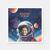 Serviette En Papier Astronaut Deep Space Sky Planets Photo Birthday (Devant)