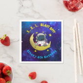 Serviette En Papier Astronaut & Lune (En situation)