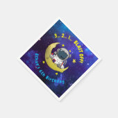Serviette En Papier Astronaut & Lune (Coin)