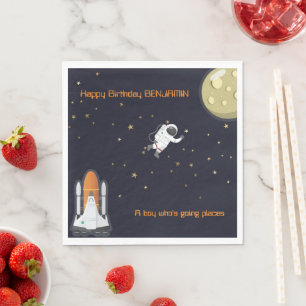 Serviette En Papier Astronaut Moon Rocket Kids Solaire Système Papier 