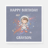 Serviette En Papier Astronaut Outer Space Girl Birthday (Devant)