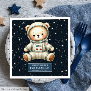 Serviette En Papier Astronaut personnalisé Teddy Napkins Baby shower B