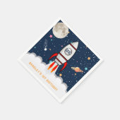 Serviette En Papier Astronaut Rocket Espace extra-atmosphérique 1er an (Coin)