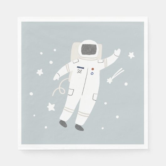 Serviette En Papier Astronaut & Stars Space Anniversaire (Devant)