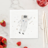 Serviette En Papier Astronaut & Stars Space Anniversaire (En situation)