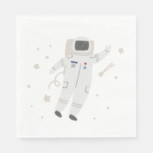 Serviette En Papier Astronaut & Stars Space Anniversaire