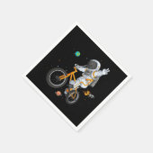 Serviette En Papier astronaute en combinaison spatiale faisant du vélo (Coin)